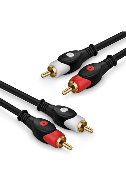 BK Teknoloji Yüksek Kalite 2RCA Erkek-Erkek Ses Kablosu - 1.5 Metre