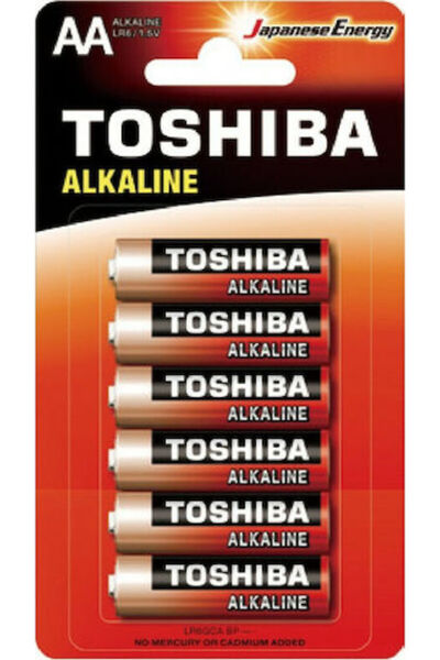 Toshiba 6 τεμάχια Αλκαλικές Μπαταρίες AA Κόκκινες LR03 1.5V 163099 Κωδικός: 1...