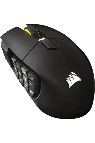 Corsair Scimitar Elite SE MMO Ασύρματο Ποντίκι Gaming 33000 DPI Γκρι Μεταλλικό