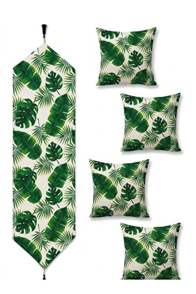 Rattano Garden Rannır & Yastık Kılıfı 40*120 Rannır 40*40*4 Adet Yastık Kılıfı
