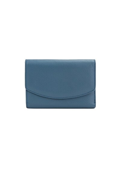 Posete Fagaras Ada Leather Wallet - Blue, Genuine Leather Wallet , Women's Wa...