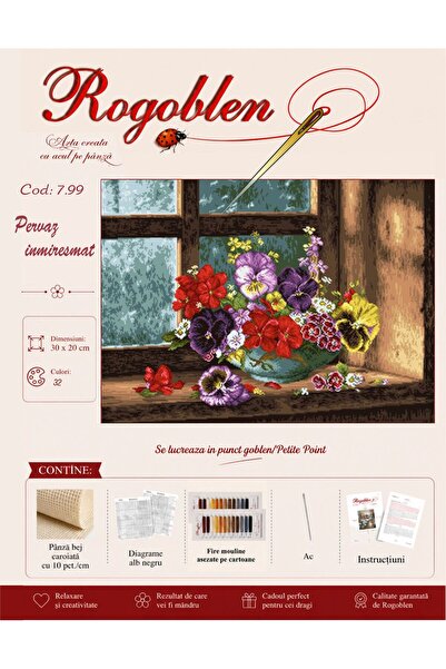 Rogoblen Fragrant Pervaz sewing kit - gobelin Top Bottom Set with canvas, bla...