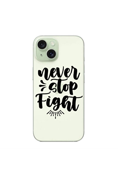 Other Apple iPhone 15 Plus Never stop fight Transparent Silicone TPU Θήκη