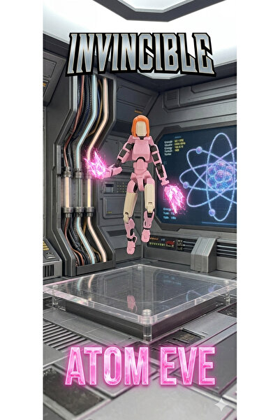 Modellio3D Invincible Atom Eve 15 cm Pozlanabilir T13 Legends Figür