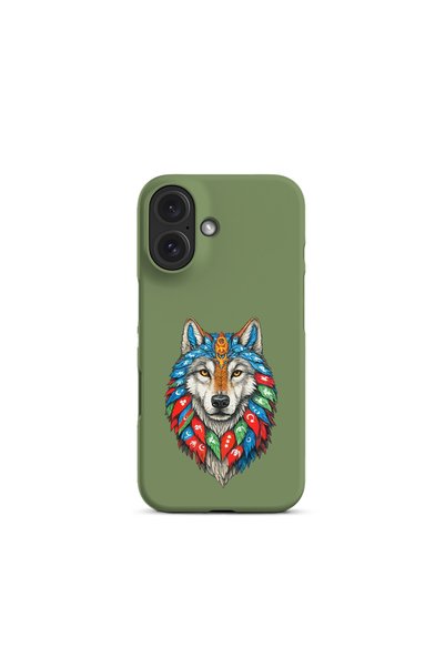 KaffCase غطاء هاتف من السيليكون بتصميم وولف متوافق مع آيفون 17