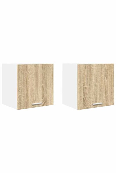 vidaxl Riga wall cabinet 2 pcs Sonoma Oak and White 40 x 31 x 40 cm