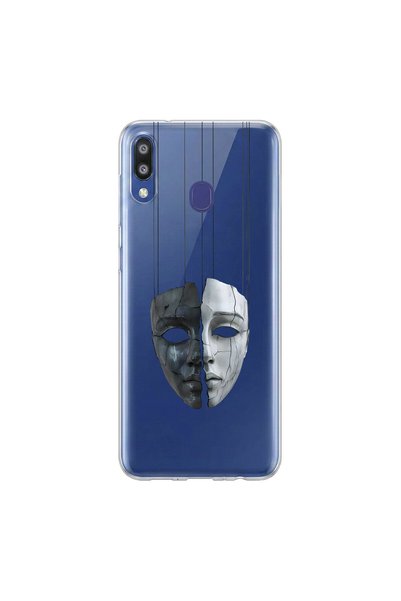 PPKin Samsung Galaxy M20 Compatible Aesthetic Face 7 Design Transparent Case