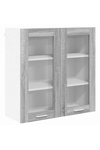 vidaxl Wall cabinet with door Sonoma Grey 80 x 31 x 80 cm Composite wood