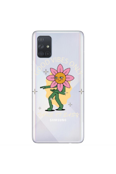 Other Samsung A71 Good Vibes Only Transparent Silicone TPU Θήκη