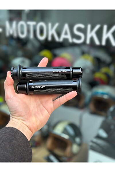 Palas Motor ( motokaskk ) SİYAH BARRACUDA SPOR ELCİK SETİ / DENGE TOPUZLU / F...