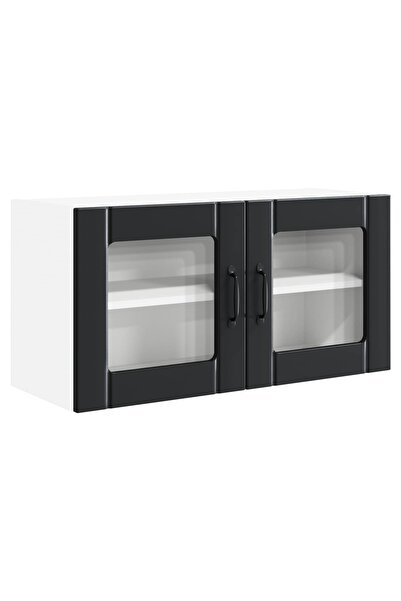 vidaxl Kitchen cabinet with shelf Black 80 x 31 x 40 cm Composite wood