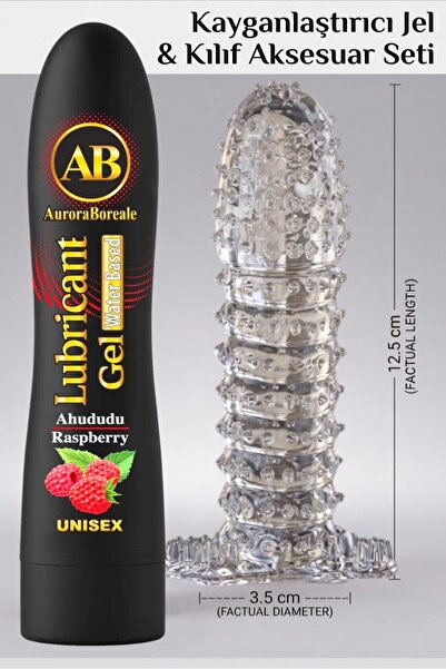 AuroraBoreale Premium 125 ML Ahududu Aromalı Kayganlaştırıcı Jel Şeffaf Kılıf...