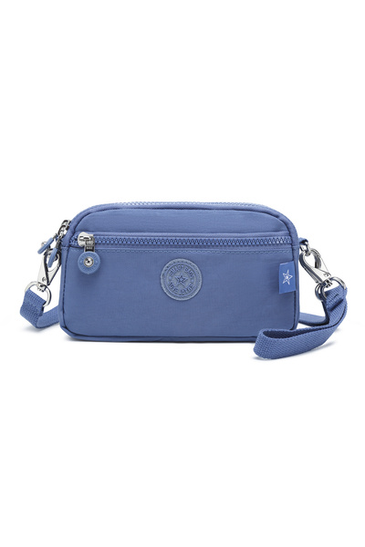 SMART BAGS Mala vodootporna torba za telefon i poruke od naborane tkanine, plava