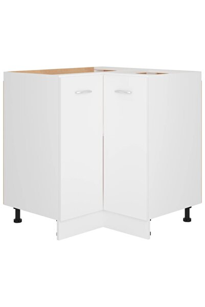 vidaxl Dulap inferior de colț “Lyon”, alb, 75,5 x 75,5 x 81,5 cm, PAL