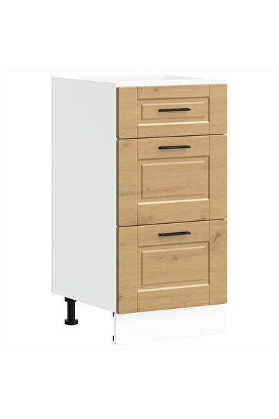 vidaxl "Porto" kitchen base cabinet made of handcrafted oak wood