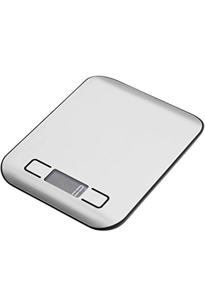 Lawazim Stainless Steel Digital Kitchen Scale, 10kg Capacity, LCD Display, Ta...