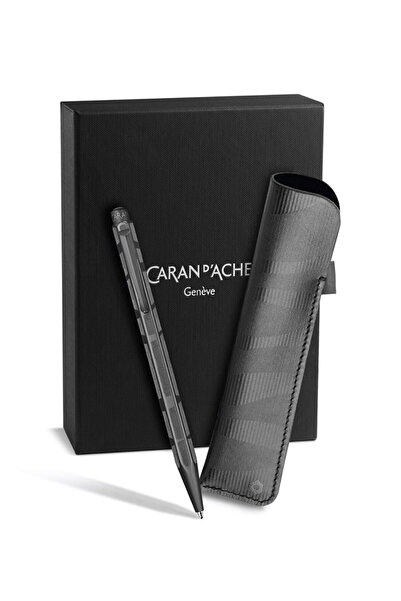 Caran d'Ache Ecridor™ Black Lines Tükenmez Kalem ve Deri Kılıf Seti