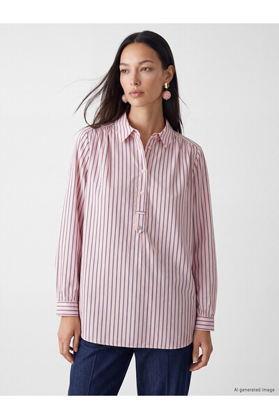 LC Waikiki Nevavm Striped Women's Shirt Tunic with a Difference