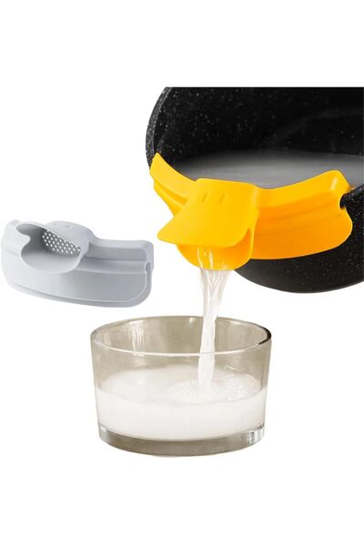 Arabest 2-Piece Silicone Strainer,Duckbill Shaped,Spill-Proof Pot Deflector,P...