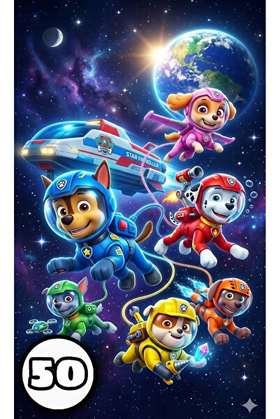 Nickelodeonn Patrula Catelusilor - Carte de Colorat pentru Copii - 50 de Dese...