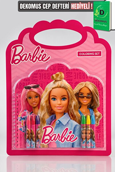 Barbie x Dekomus Lisanslı Çanta Tasarımlı Pastel Boyalı Boyama Seti