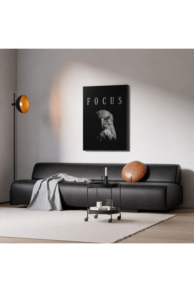 Ghaith Store لوحة جدارية " FOCUS " الفاخرة – تصميم النسر الأسود لديكور مودرن ...