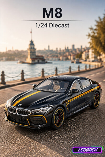 L'eDoren Black Color M8 Mh8 800 Manhart 1/24 Diecast Collectible Model Car