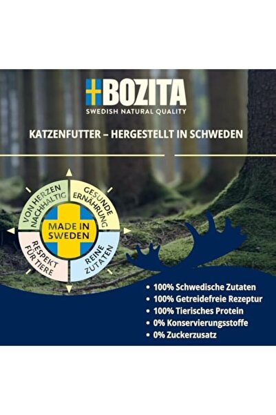 Terra Organik Bozita Balık ve etli soslu atıştırmalık, yavru kedi için çoklu kutu, 12 x 85 g Pouch -
