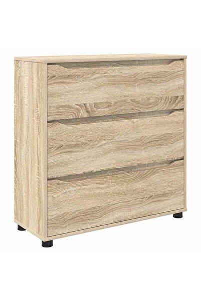 vidaxl Dulap de depozitare Stejar Sonoma 80 x 31 x 81 cm Lemn compozit