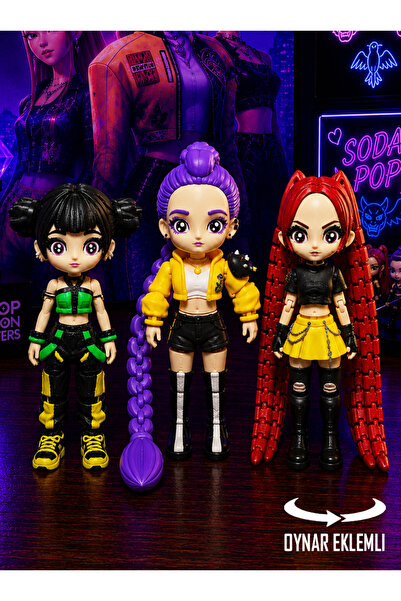 Suelo Butik 3'lü Set Rumi, Zoey, Mira K-Pop Demon Hunters İblis Avcıları Ekle...