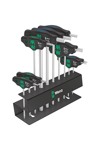 wera Top Bottom Set of 10 Hex\Torx screwdrivers, Black\Silver