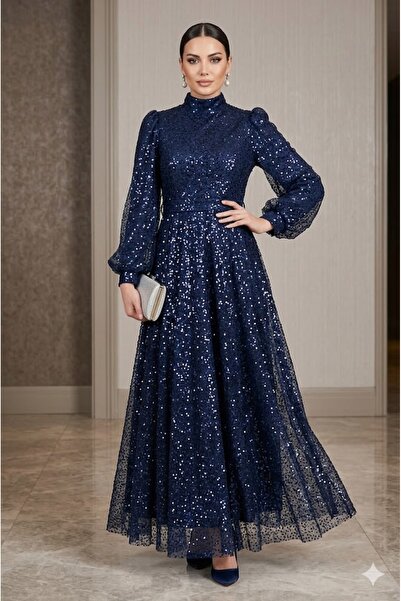 elma abone Great Evening Dress with Sequins, Pearls and Stones, Perfect for a...