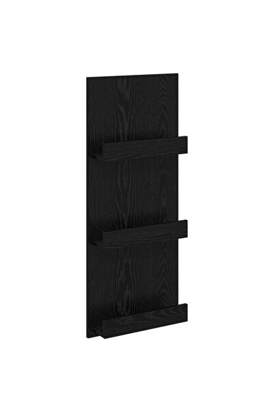 vidaxl Raft pentru reviste Stejar Negru 43 x 11 x 102 cm Lemn compozit