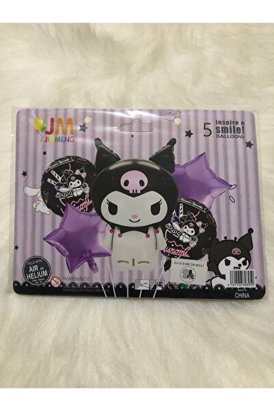 KAYA SÜS 2 5 adet set kuromi folyo balon