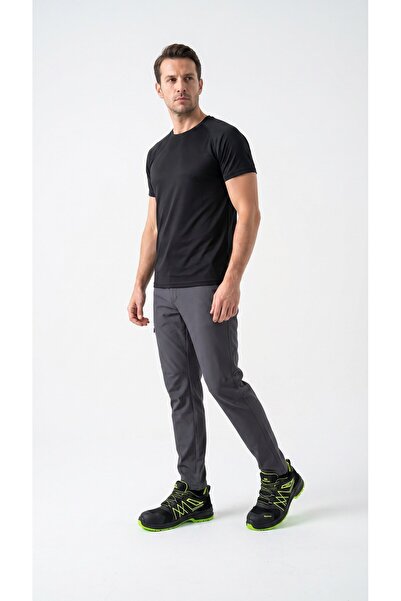 Daytex Baymax BX-08 S1 SRC Çelik Burunlu Spor İş Ayakkabısı - Siyah/Neon Yeşil Reflektörlü ve Nefes Alan Ya