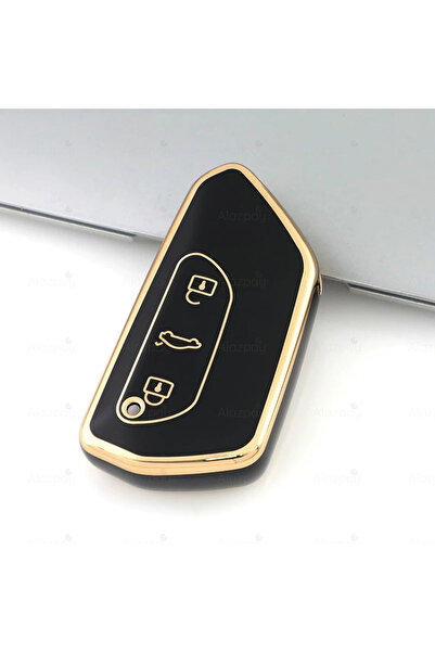 Alazpay Skoda Octavia Kodiaq Elroq Enyaq Superb Gold Edge Tpu Key Case Cover ...