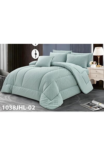 Ropi Modern 6 Piece Embossed Soft Quilt Set Compressed Comforter Set