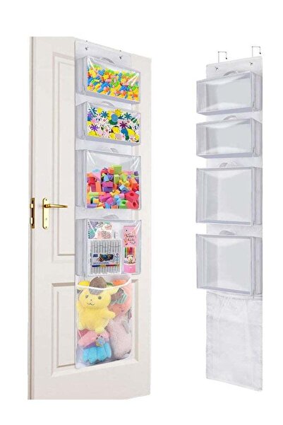 Arabest Hanging Toy Storage,Over Door Organizer,4 Removable Case Bags,Bi-Fold...