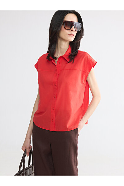 LC Waikiki Red Loose Fit Women's Shirt