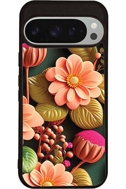 Other Θήκη Sonique Σειράς 3D Λουλουδιών για Google Pixel 9 Pro 5G Σολομί