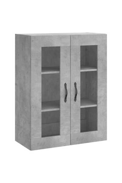 vidaxl Dulap pe perete, gri beton, 69,5x34x90 cm, lemn prelucrat