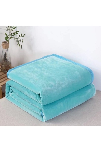 MILANO COLLECTION Cocolino Solid Color Blanket, Light Turquoise, 220x200 cm