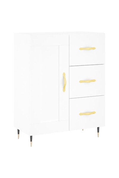 vidaxl Servantă, alb, 69,5x34x90 cm, lemn compozit