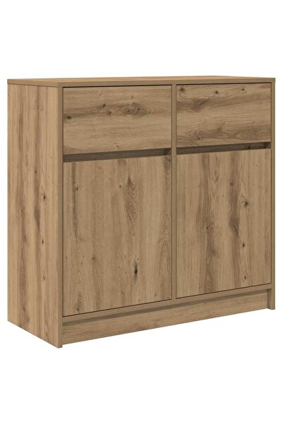 vidaxl Bufetă cu sertar Artisan Stejar 80x34x76 cm Lemn prelucrat
