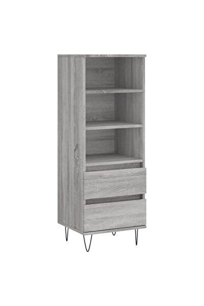 vidaxl Dulap înalt, gri sonoma, 40x36x110 cm, lemn prelucrat