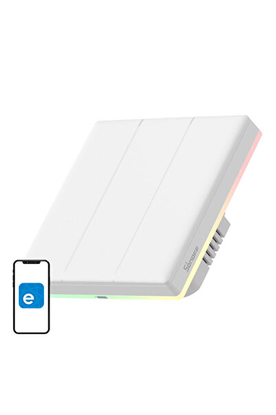 Sonoff Comutator tactil Wi-Fi cu 3 canale pentru pornirea la distanță a luminii