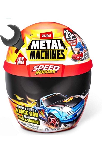 Zuru Metal Machines Speed Heroes Build & Race Car Set, 25+ Surprises with Mot...