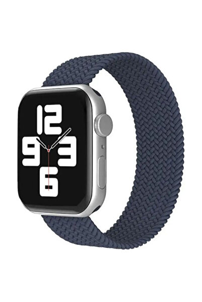 OEM Λουράκι Apple Watch 42 44 45 49mm Πλεκτό Solo Loop L Διαστημικό Μπλε