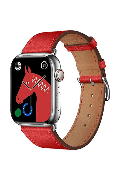 Forcell Δερμάτινο λουράκι κόκκινο (Apple Watch 38/40/41 χιλ.)