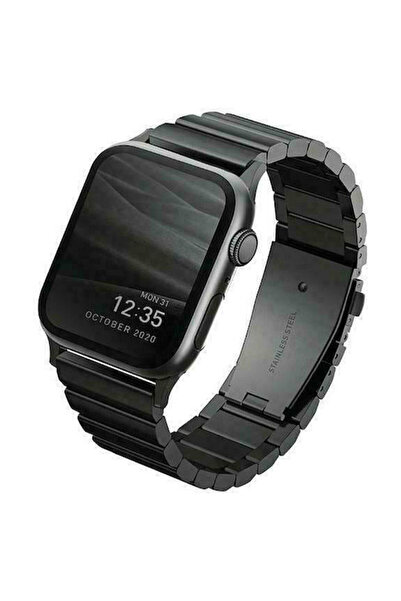 uniq Strova Strap Strap Stainless Steel Μαύρο (Apple (Apple Watch 42/44/45mm)